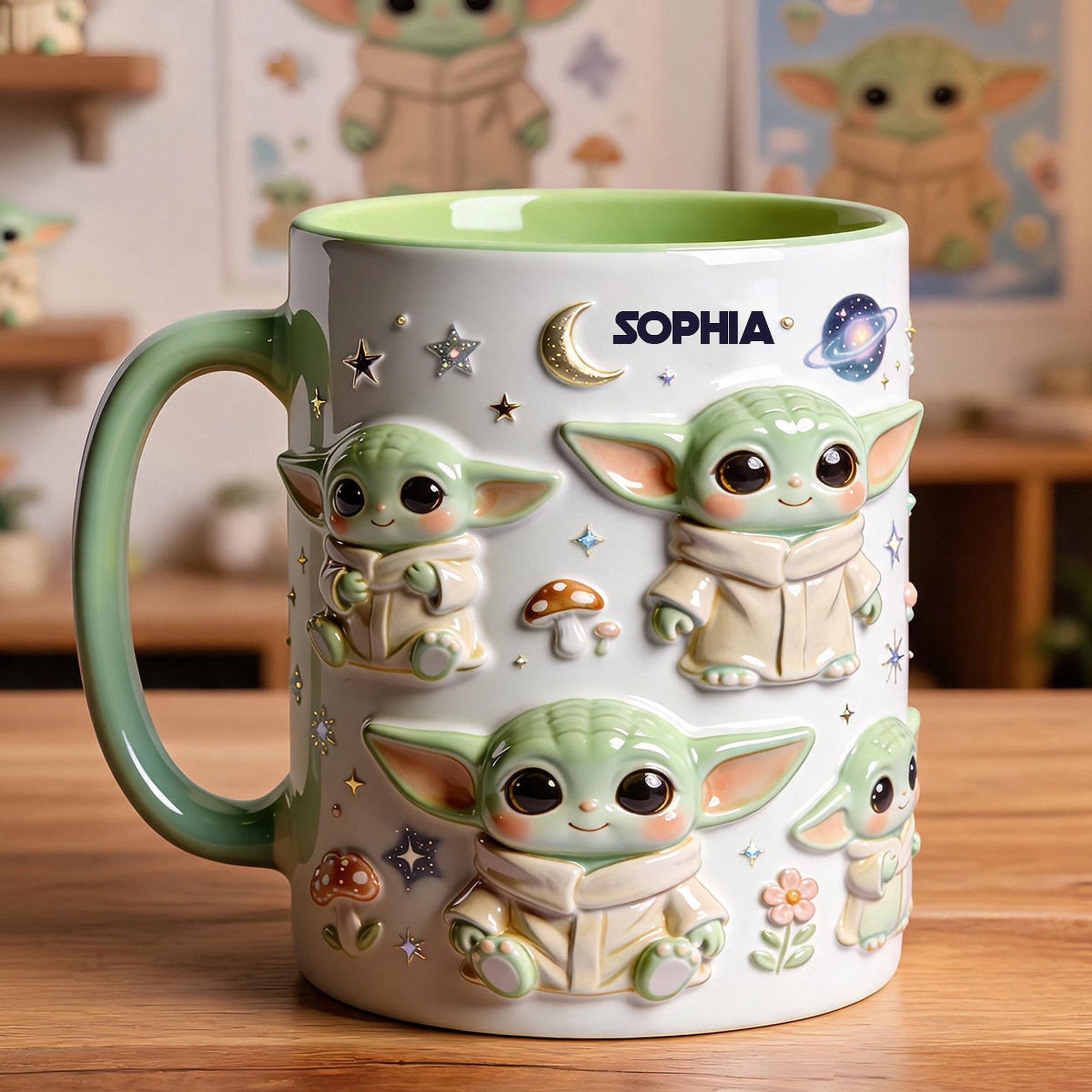 Cute Baby - Personalized The Force Accent Mug & Coaster