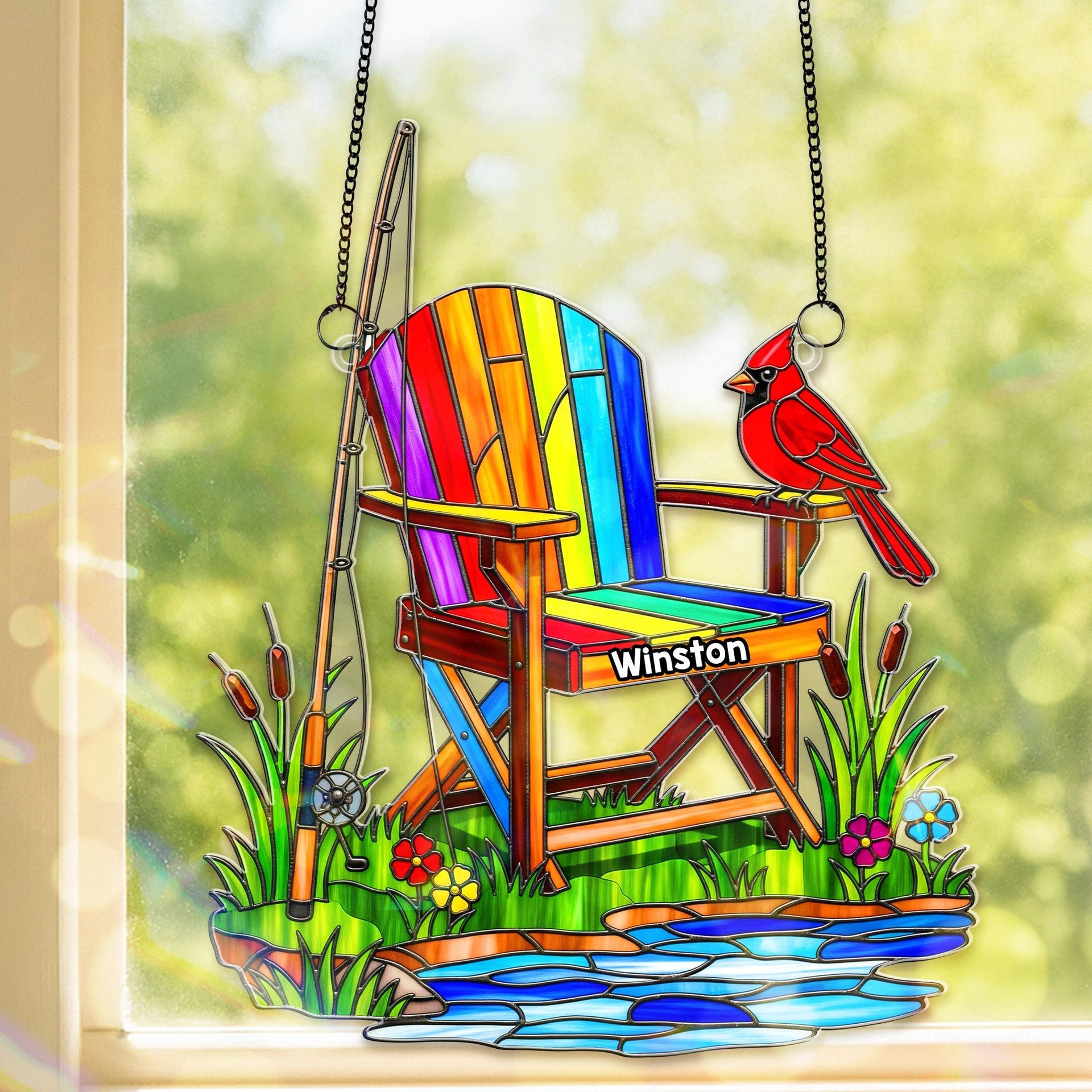 Heaven Fishing Suncatcher Ornament - Personalized Gifts For Fishing Lover Memorial - Photo 1