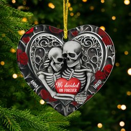 Personalized Christmas Gift For Couple Ornament Skeleton Couple - Photo 2