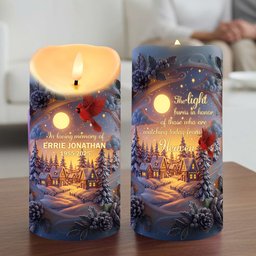 Cardinal From Heaven LED Candle - Personalized Memorial Keepsake For Loved One – view 2