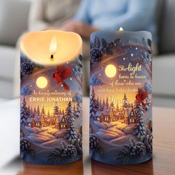 Cardinal From Heaven LED Candle - Personalized Memorial Keepsake For Loved One – view 4