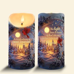 Cardinal From Heaven LED Candle - Personalized Memorial Keepsake For Loved One – view 5