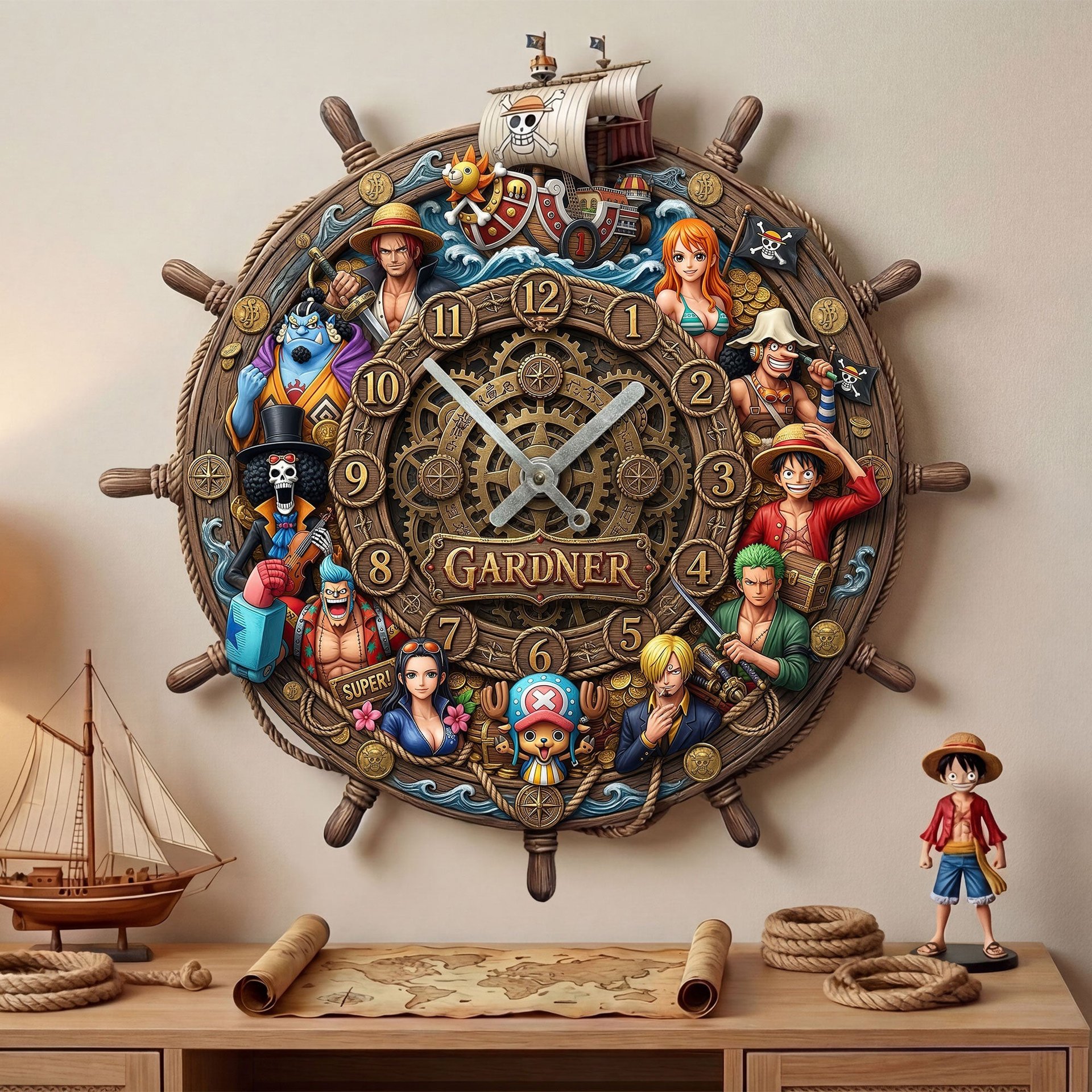 Anime Acrylic Hanging Wall Clock - Personalized Gifts For Anime Lovers - Photo 1