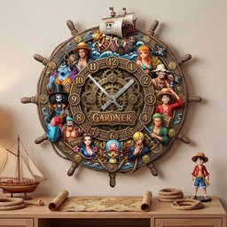Anime Acrylic Hanging Wall Clock - Personalized Gifts For Anime Lovers - Photo 1