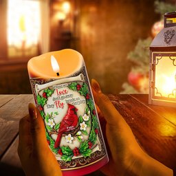 Fly Beside Us Cardinal LED Candle - Personalized Christmas Gifts For Loved Ones – view 3