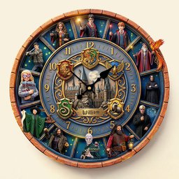 Fantasy School Characters Wall Clock - Personalized Gifts For Fantasy Lover Wall Clock - Photo 3