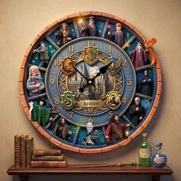 Fantasy School Characters Wall Clock - Personalized Gifts For Fantasy Lover Wall Clock - Photo 1