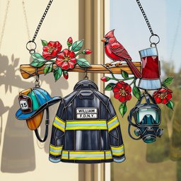 Firefighter Heaven Suncatcher Ornament Personalized Gifts For Firefighter - Photo 2