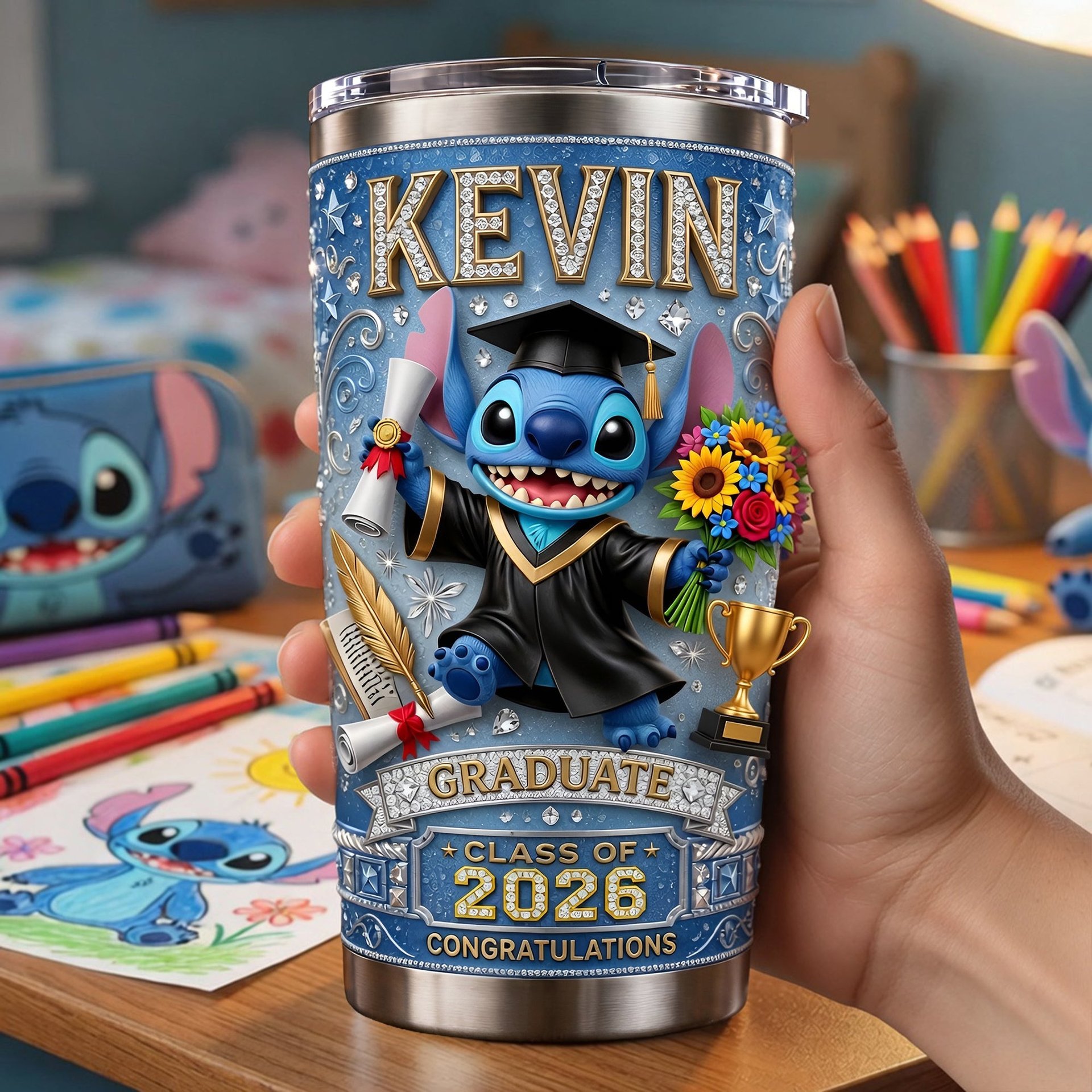 Space Buddy Graduation Tumbler - Personalized Gifts For Graduates - Photo 1