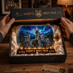 Wolf Dad and Kids Acrylic Plaque - Personalized Gifts For Dad - Photo 3