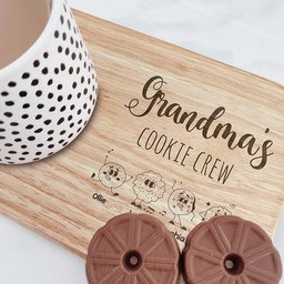 Grandma's Cookie Crew - Custom Engraved Wooden Tea & Biscuit Board - Photo 2