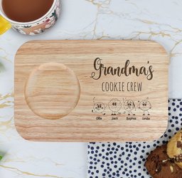 Grandma's Cookie Crew - Custom Engraved Wooden Tea & Biscuit Board - Photo 1