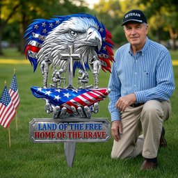 American Veteran Appreciation Metal Sign - Personalized Decor Gifts For Military Families & Patriots - Photo 3