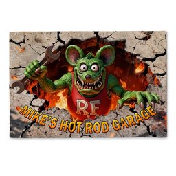 Hot Rod Garage Doormat - Personalized Gifts For Hot Rod Lovers - Photo 4