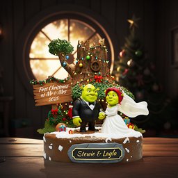 Personalized Christmas Gifts For Newlyweds Plaque - Photo 2