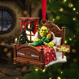 Personalized Gifts For Christmas Naughty Couple Acrylic Ornament - Photo 2