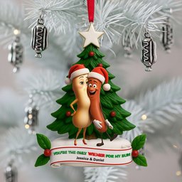 Cute Food Duo Ornament - Personalized Christmas Gifts For Couple - Photo 4