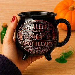 Witch Apothecary Cauldron Mug, Personalized Gifts For Witch Lovers - Photo 1