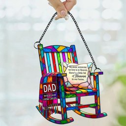 Memorial Chair Suncatcher Ornament Personalized Gifts for Heaven - Photo 2