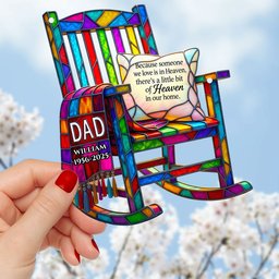 Memorial Chair Suncatcher Ornament Personalized Gifts for Heaven - Photo 3