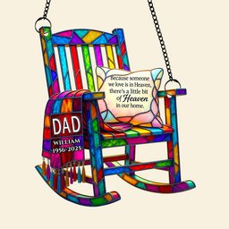 Memorial Chair Suncatcher Ornament Personalized Gifts for Heaven - Photo 4