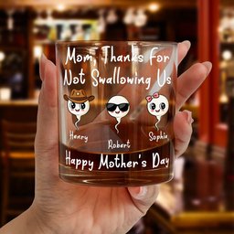 Thanks For Not Swallowing Us - Personalized Whiskey Glass - Photo 2
