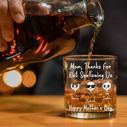 Thanks For Not Swallowing Us - Personalized Whiskey Glass - Photo 3