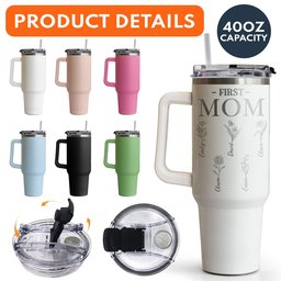 First Mom, Now Grandma - Personalized 40oz Tumbler - Photo 5