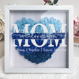 Mom We Love You - Personalized Flower Shadow Box - Gift For Mom - Photo 2