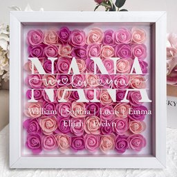 Mom We Love You - Personalized Flower Shadow Box - Gift For Mom - Photo 3