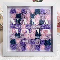 Mom We Love You - Personalized Flower Shadow Box - Gift For Mom - Photo 4