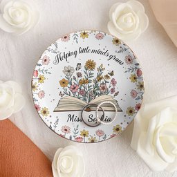 Helping Little Minds Grow Teacher Appreciation Gift - Personalized Jewelry Dish - Photo 3