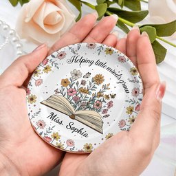 Helping Little Minds Grow Teacher Appreciation Gift - Personalized Jewelry Dish - Photo 4