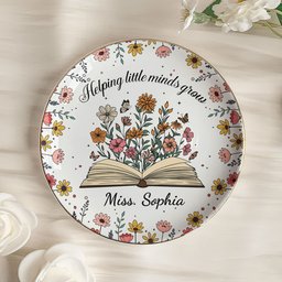Helping Little Minds Grow Teacher Appreciation Gift - Personalized Jewelry Dish - Photo 1