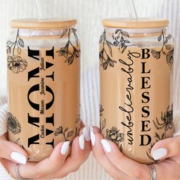 Unbelievably Blessed - Personalized Clear Glass Cup - Photo 3