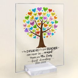 The Influence Of A Good Teacher Can Never Be Erased - Personalized Acrylic Plaque - End of year, School Leaving, Birthday, Appreciation Gift For Teacher - Photo 2