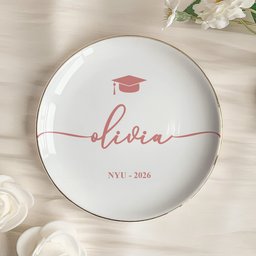 Graduation Dish Custom Name School Year - Personalized Jewelry Dish - Photo 1