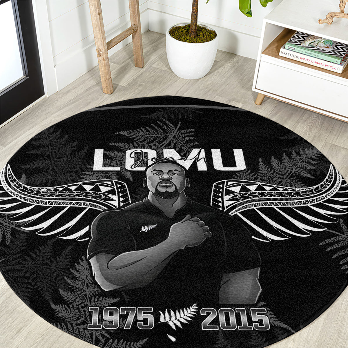 New Zealand Silver Fern Rugby Round Carpet Aotearoa Godfather Proud Gone But Never Forgotten LT14