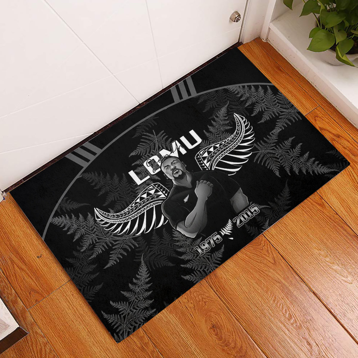 New Zealand Silver Fern Rugby Rubber Doormat Aotearoa Godfather Proud Gone But Never Forgotten LT14