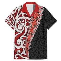 New Zealand Maori Stylized Koru Family Matching Mermaid Dress and Hawaiian Shirt LT03
