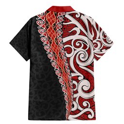 New Zealand Maori Stylized Koru Family Matching Mermaid Dress and Hawaiian Shirt LT03