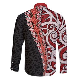 New Zealand Maori Stylized Koru Family Matching Mermaid Dress and Hawaiian Shirt LT03