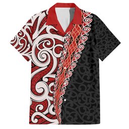 New Zealand Maori Stylized Koru Family Matching Tank Maxi Dress and Hawaiian Shirt LT03