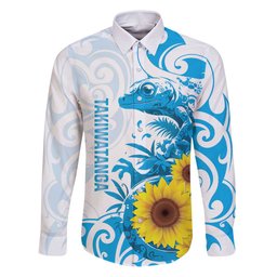 New Zealand Autism Awareness Month Family Matching Puletasi and Hawaiian Shirt Takiwatanga Maori Lizard With Sunflower LT14