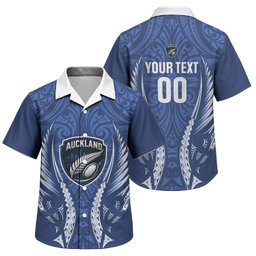 New Zealand Auckland 2026 Rugby Custom Family Matching Off Shoulder Maxi Dress and Hawaiian Shirt NZ Maori Silver Fern LT14