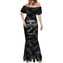 New Zealand Silver Fern Rugby Mermaid Dress Aotearoa Godfather Proud Gone But Never Forgotten LT14