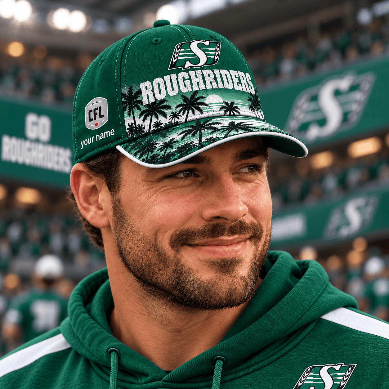 Saskatchewan Roughriders CFL Cap Hawaii Custom Name For Fan