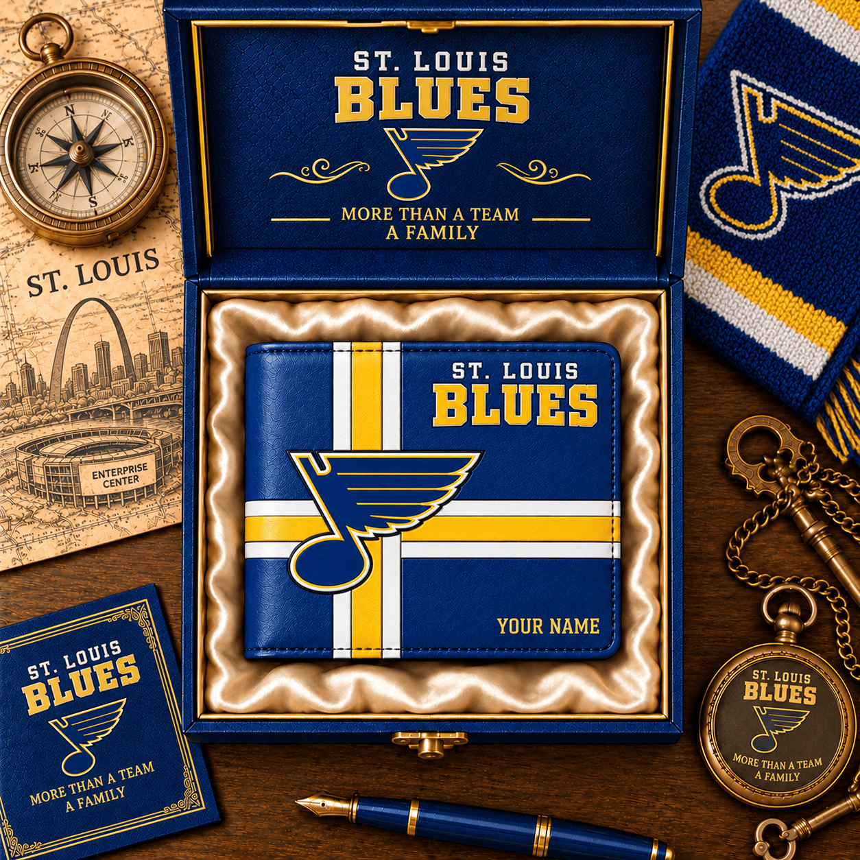 St. Louis Blues NHL Wallet Custom Name For Fan