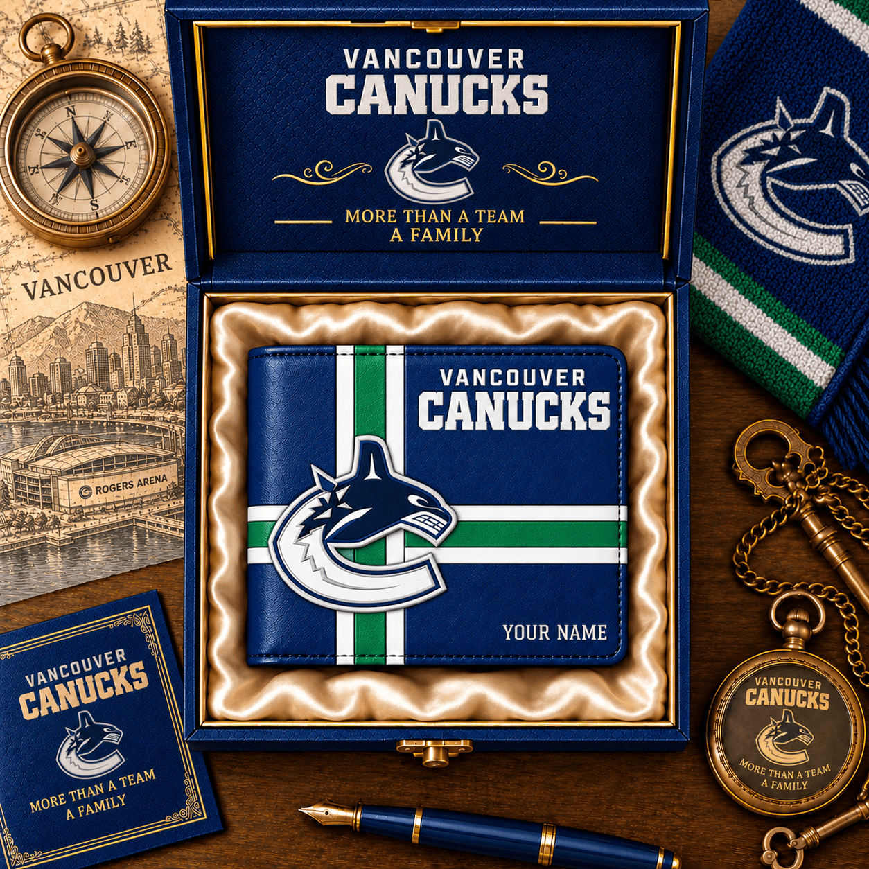 Vancouver Canucks NHL Wallet Custom Name For Fan