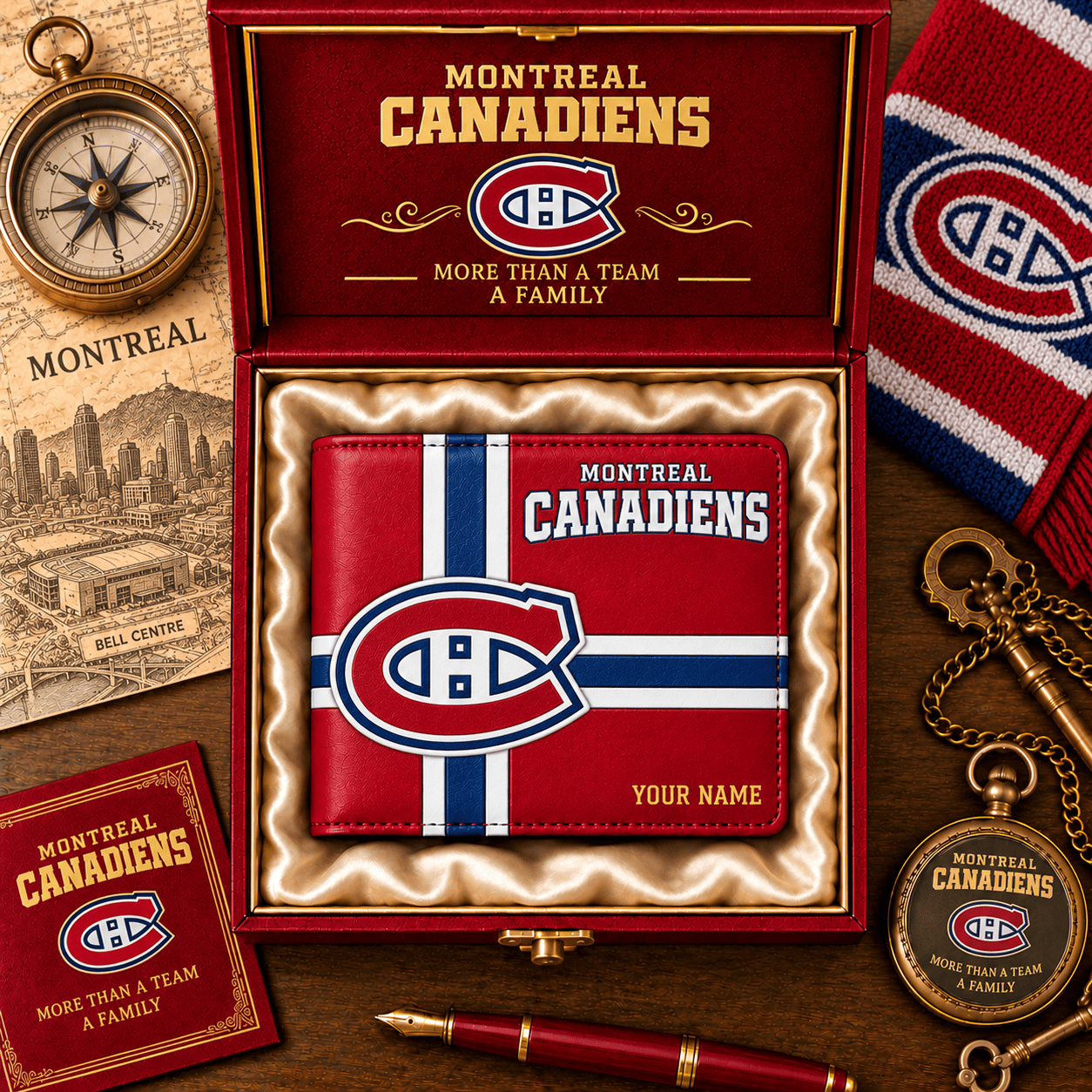 Montreal Canadiens NHL Wallet Custom Name For Fan